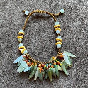 Macrame jade bracelet